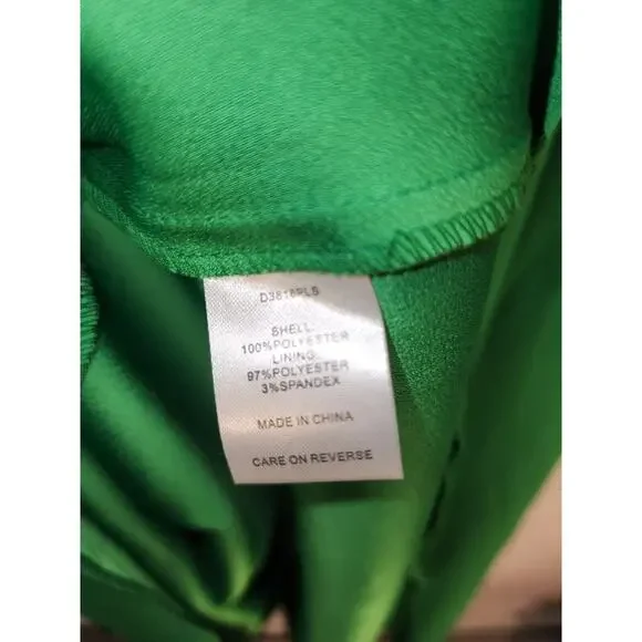 Alexia Admor Dress Size 2x Green August Draped Deep Vneck Fit & Flare Maxi 7522 - Picture 11 of 12